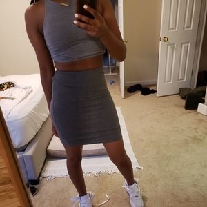 Grey Crop Top